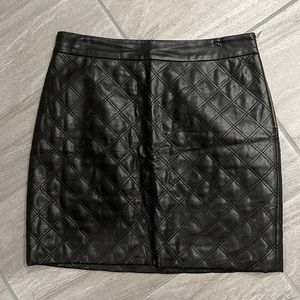 Banana Republic Quilted pleather mini skirt